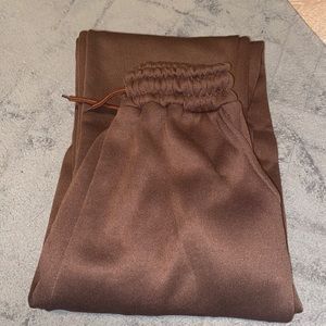 Sweatpants set with crop top hoodie.